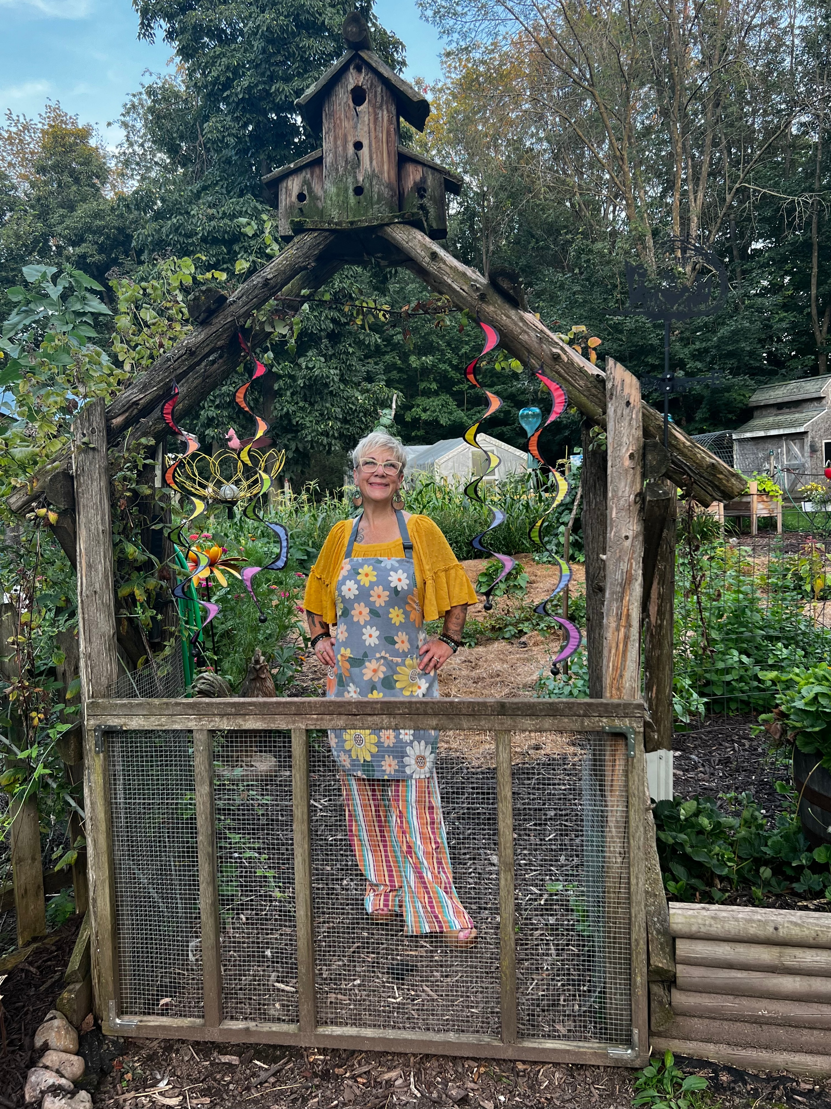 Chef Erica in her kitchen garden